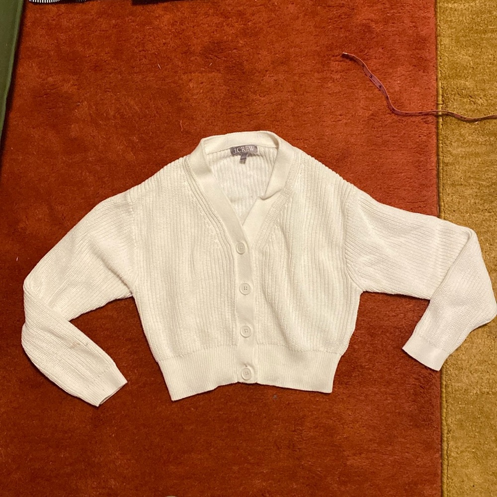 J Crew cotton cropped sweater. Size L worn once